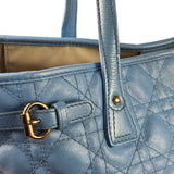 Christian Dior Blue Leather Panarea Tote
