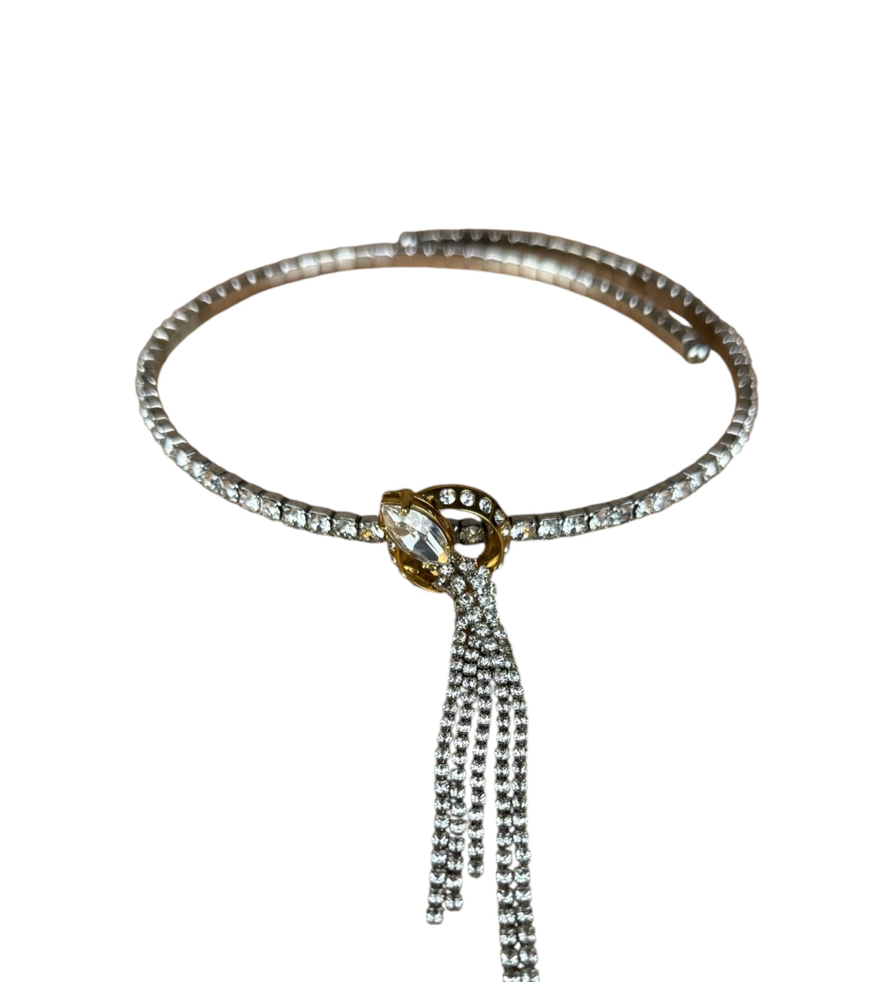 Miu Miu Crystal Jewel Fringe Choker