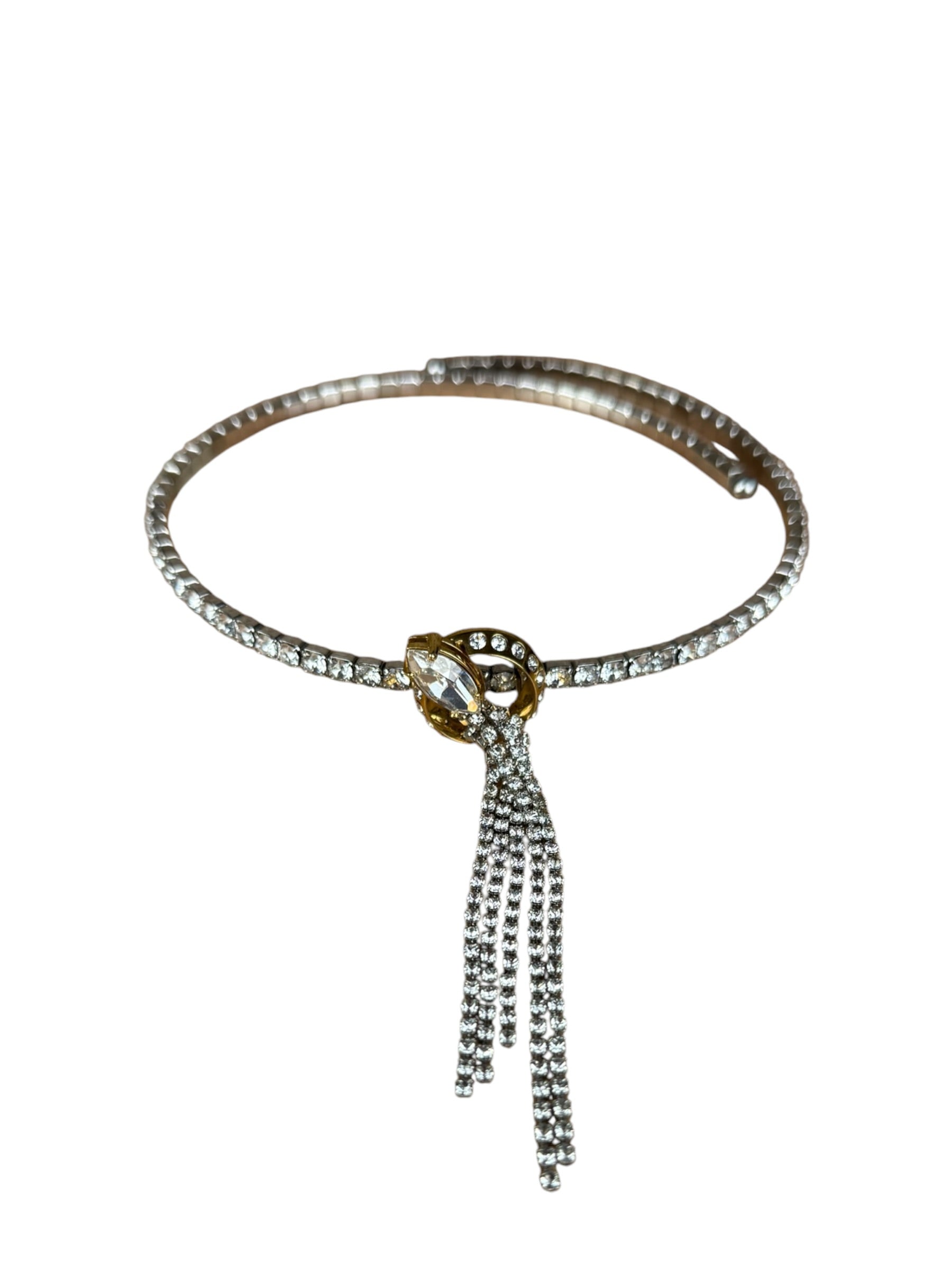 Miu Miu Crystal Jewel Fringe Choker