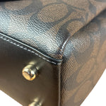 Coach Brown/Black Canvas Mini Darcie Carryall Two-Way Bag