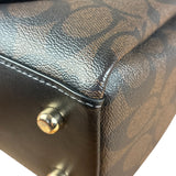 Coach Brown/Black Canvas Mini Darcie Carryall Two-Way Bag