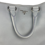 Prada Light Blue Vitello Daino Leather Tote