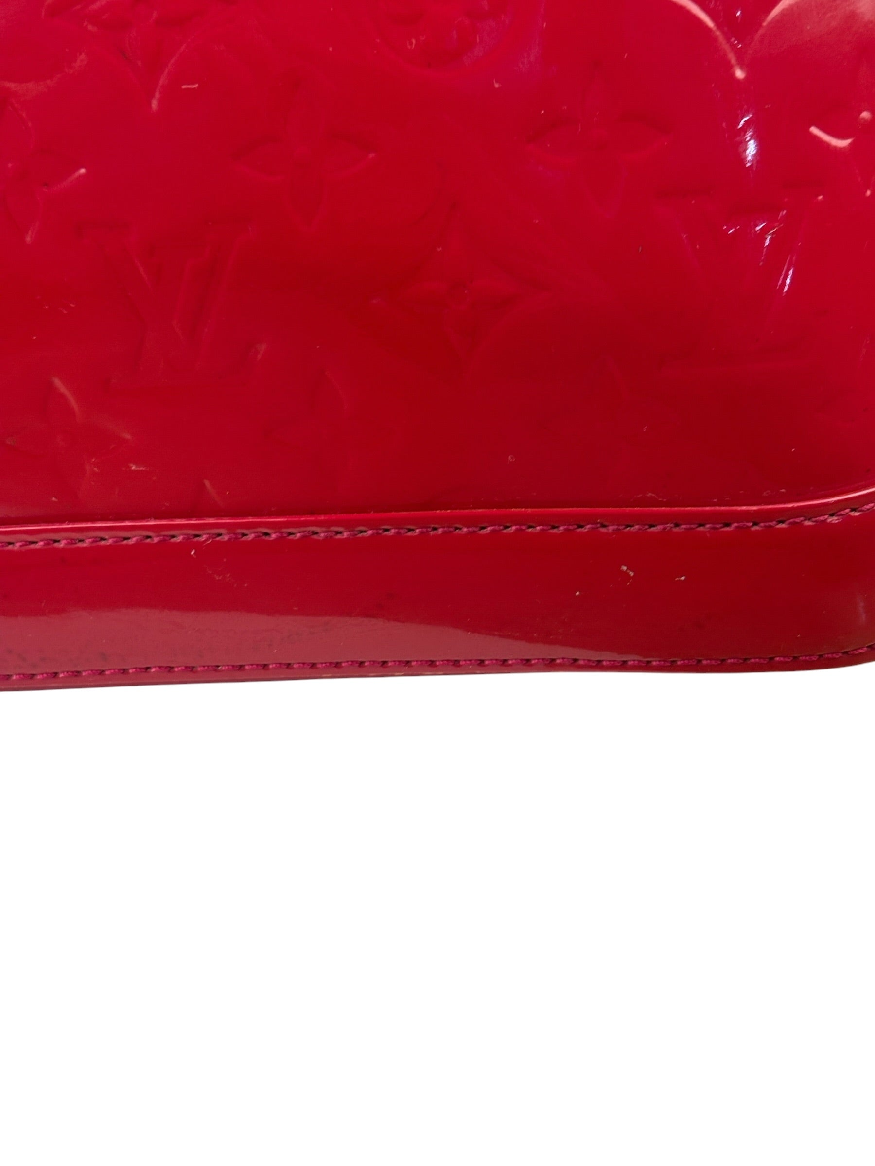 Louis Vuitton Red Vernis Alma BB Two-Way Bag