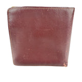 Cartier Vintage Bordeaux Burgundy Leather Bifold Wallet