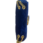 Gucci GG Blue Velvet Marmont Shoulder Bag