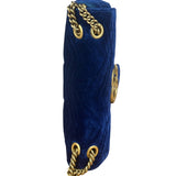Gucci GG Blue Velvet Marmont Shoulder Bag