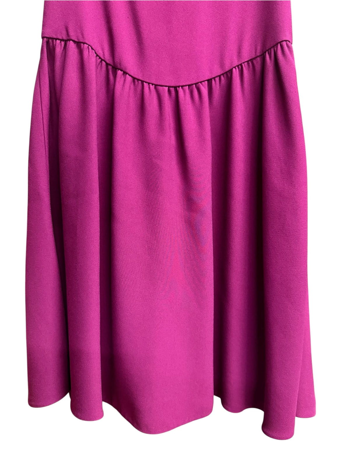 Prada Draped Flare Knee-Length Purple Dress