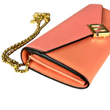 Fendi FF Diamonds Continental Peach Wallet on Chain