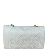 Chanel White Lambskin Diana Bijoux Flap 1992