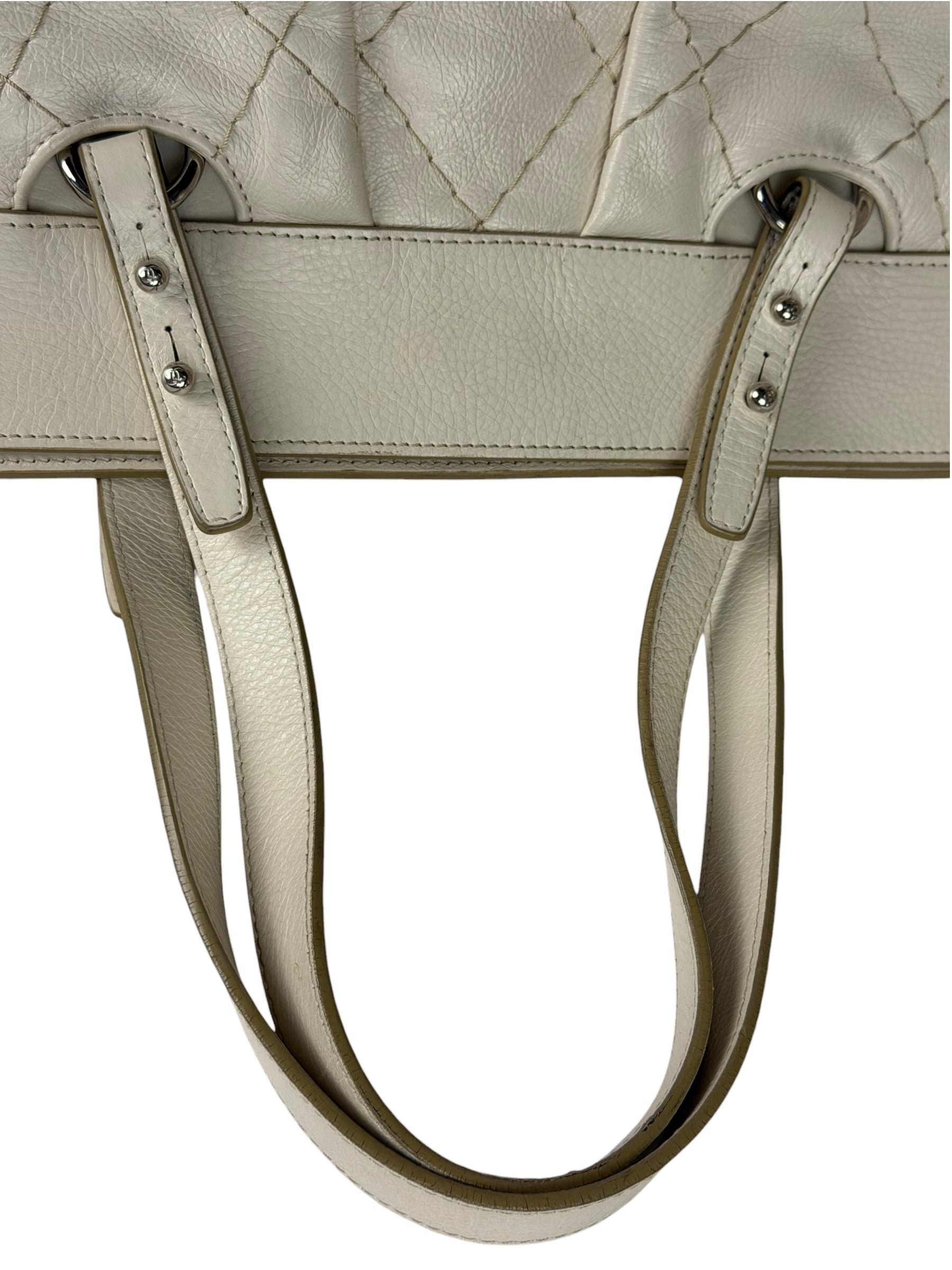 Chanel Beige Quilted Leather Tote 2009