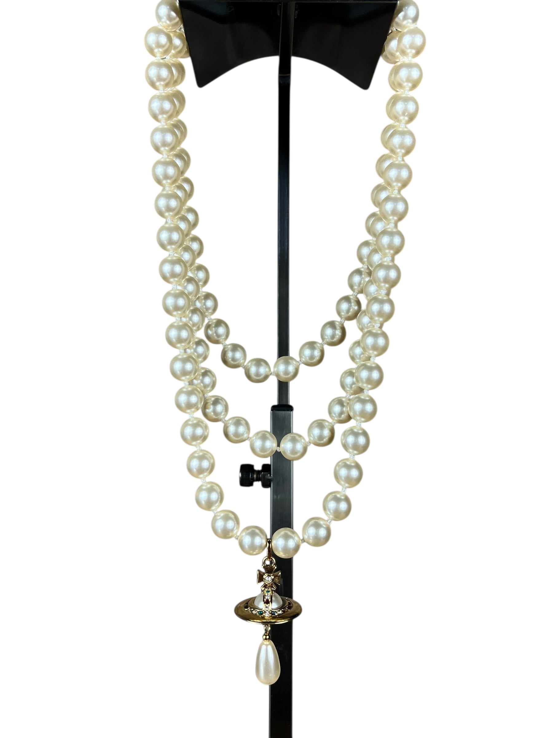 Vivienne Westwood Three Row Pearl Drop Choker