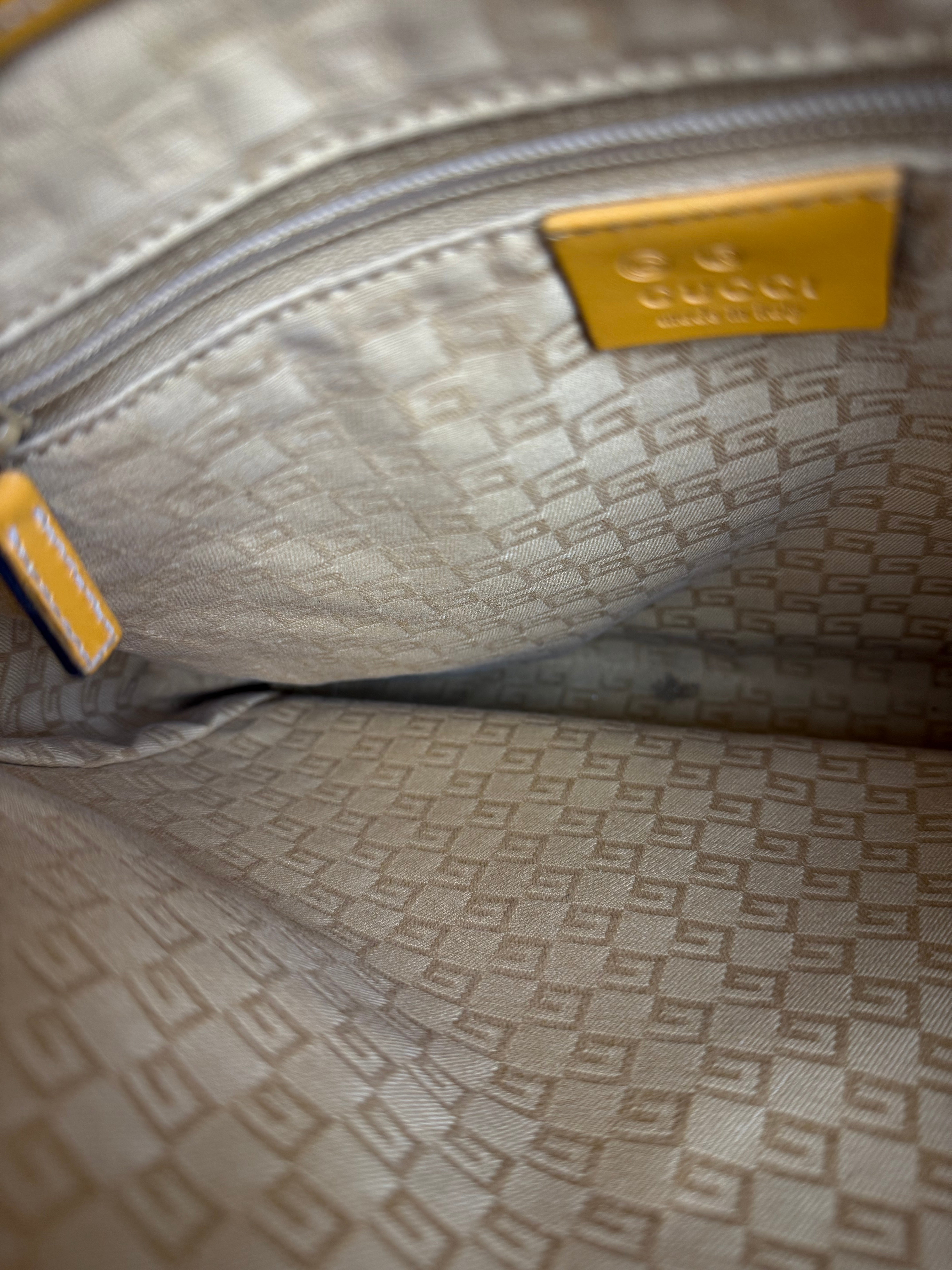 Gucci Vintage Tattoo Heart GG Shoulder Bag