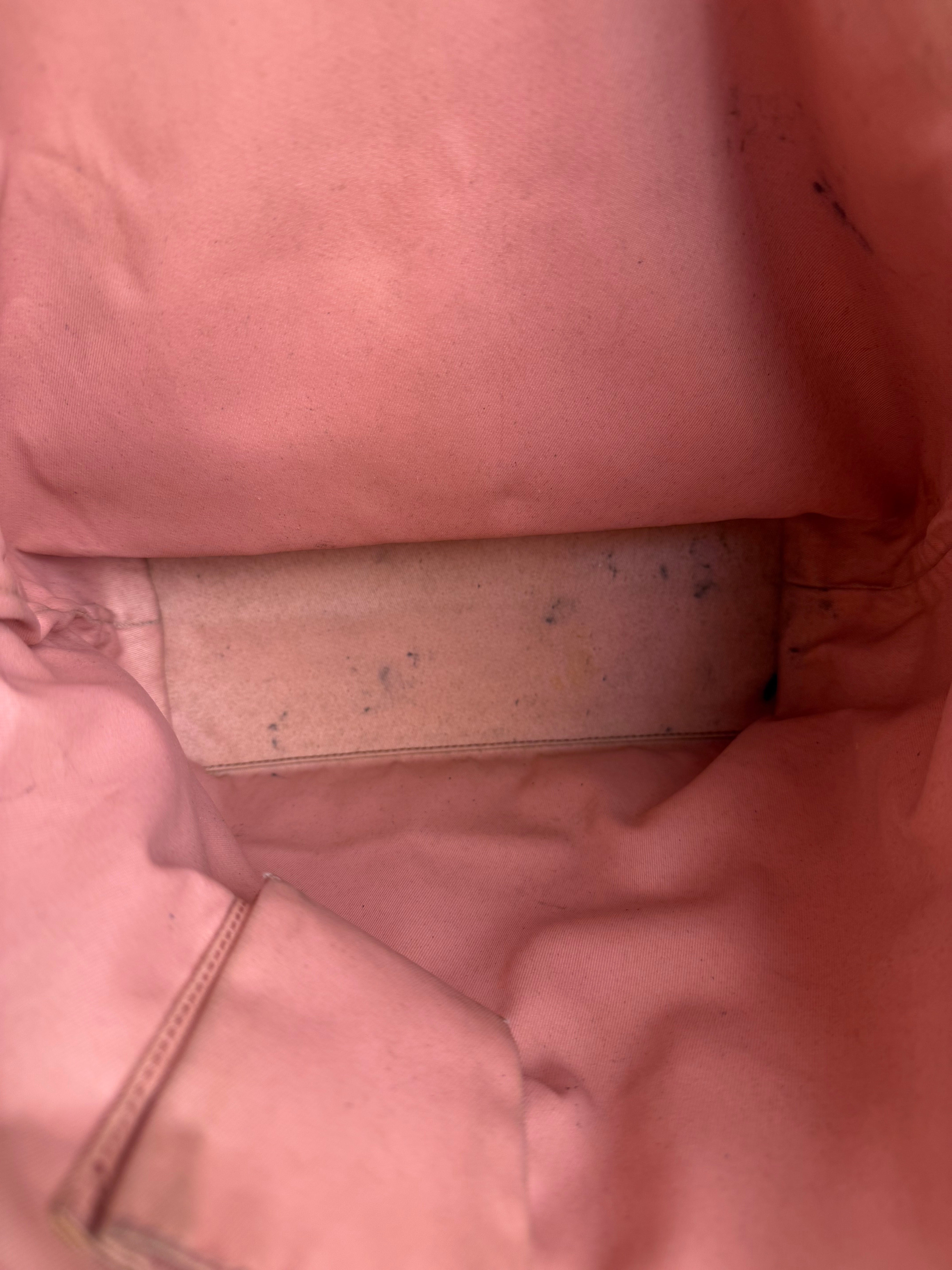 Gucci GG Pink Leather Canvas Eclipse Tote Bag