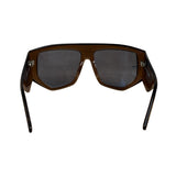 Bally 60mm Blue Lenses Geometric Sunglasses