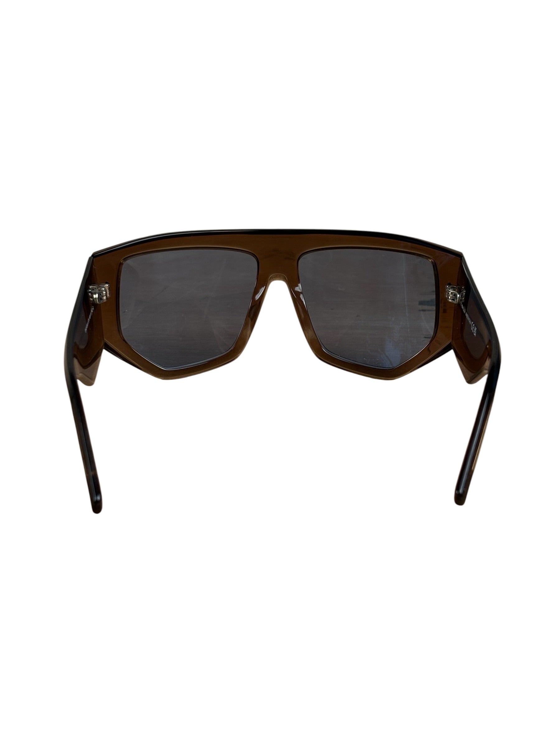 Bally 60mm Blue Lenses Geometric Sunglasses