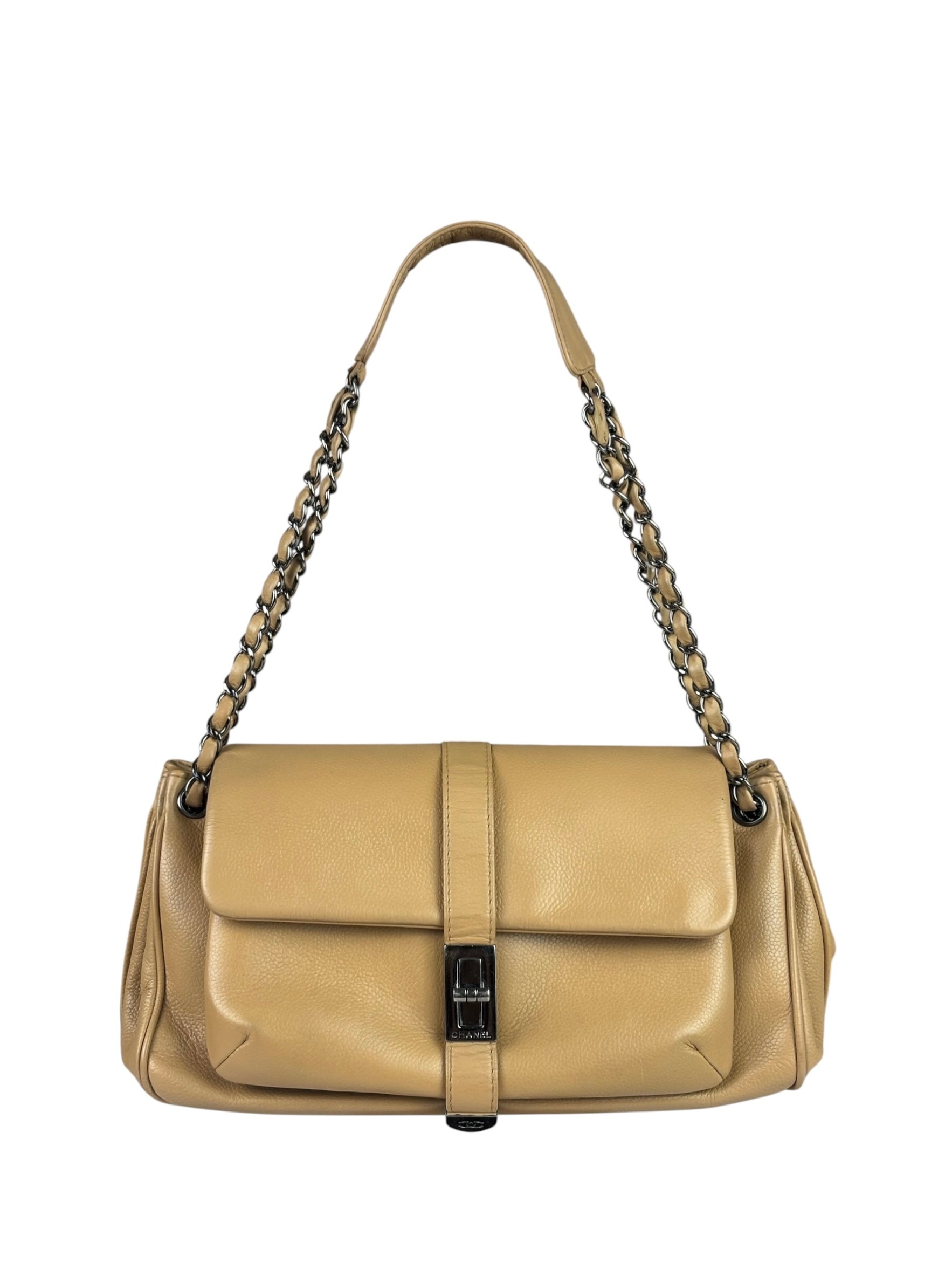 Chanel Beige Leather Reissue Accordion Shoulder Bag 2003