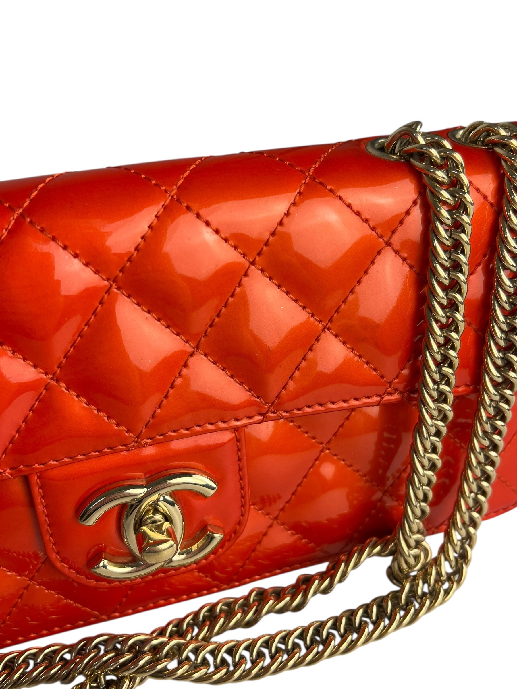 Chanel Red Metallic Evening Star Flap Bag 2008