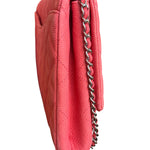Chanel Coral Pink Matte Quilted Caviar Flap Shoulder Bag 2012