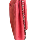 Chanel Coral Pink Matte Quilted Caviar Flap Shoulder Bag 2012