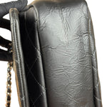 Chanel Black Leather Ultimate Stitch Single Flap Bag 2010