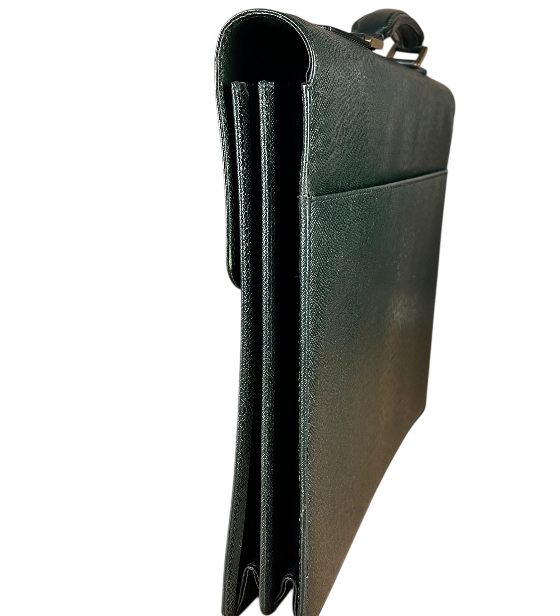 Louis Vuitton Epi Green Top Handle Briefcase
