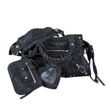 Balenciaga Neo Cagole City Bag Washed Denim