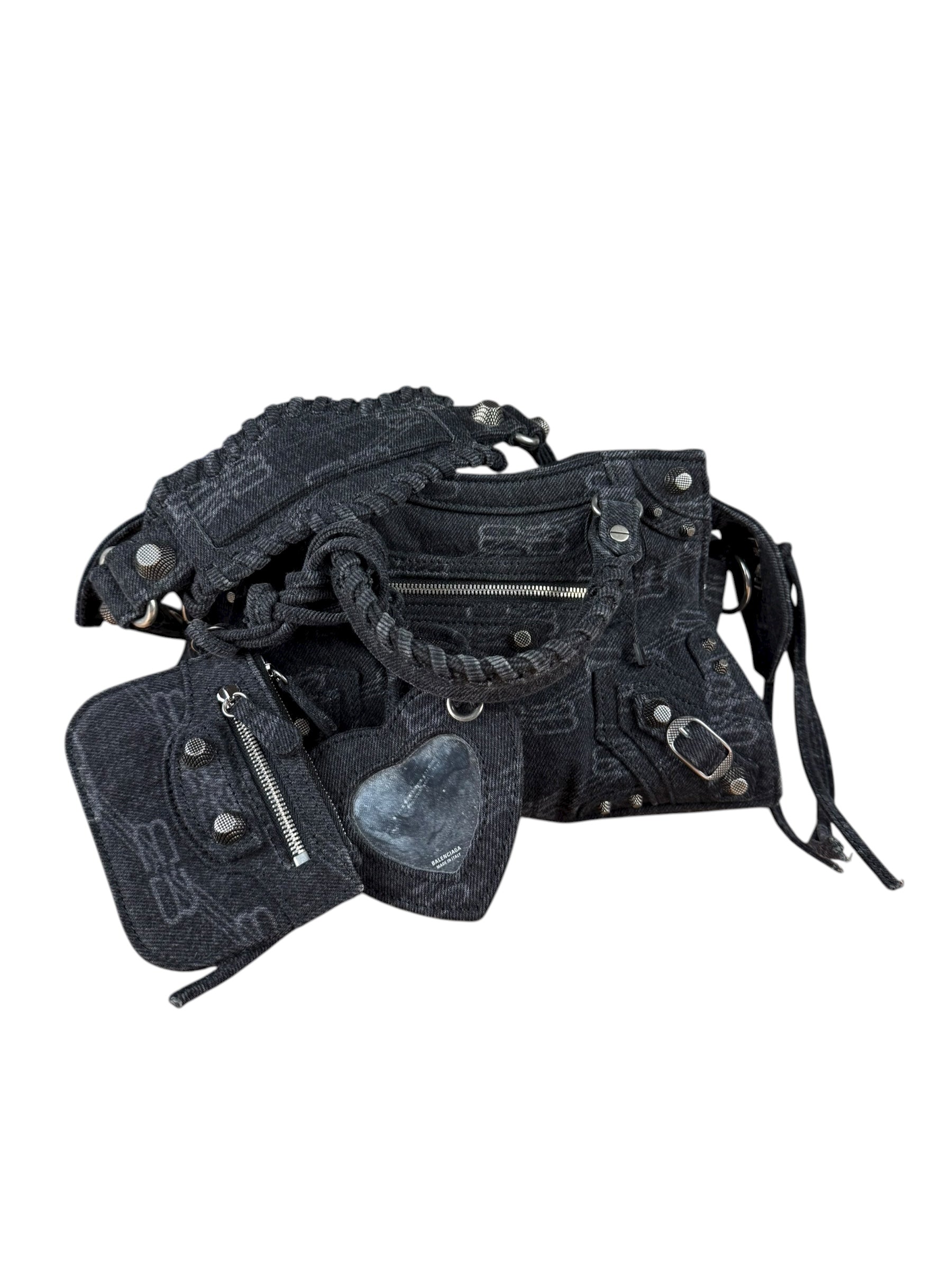 Balenciaga Neo Cagole City Bag Washed Denim