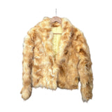 Vintage Camel Shag Fur Coat