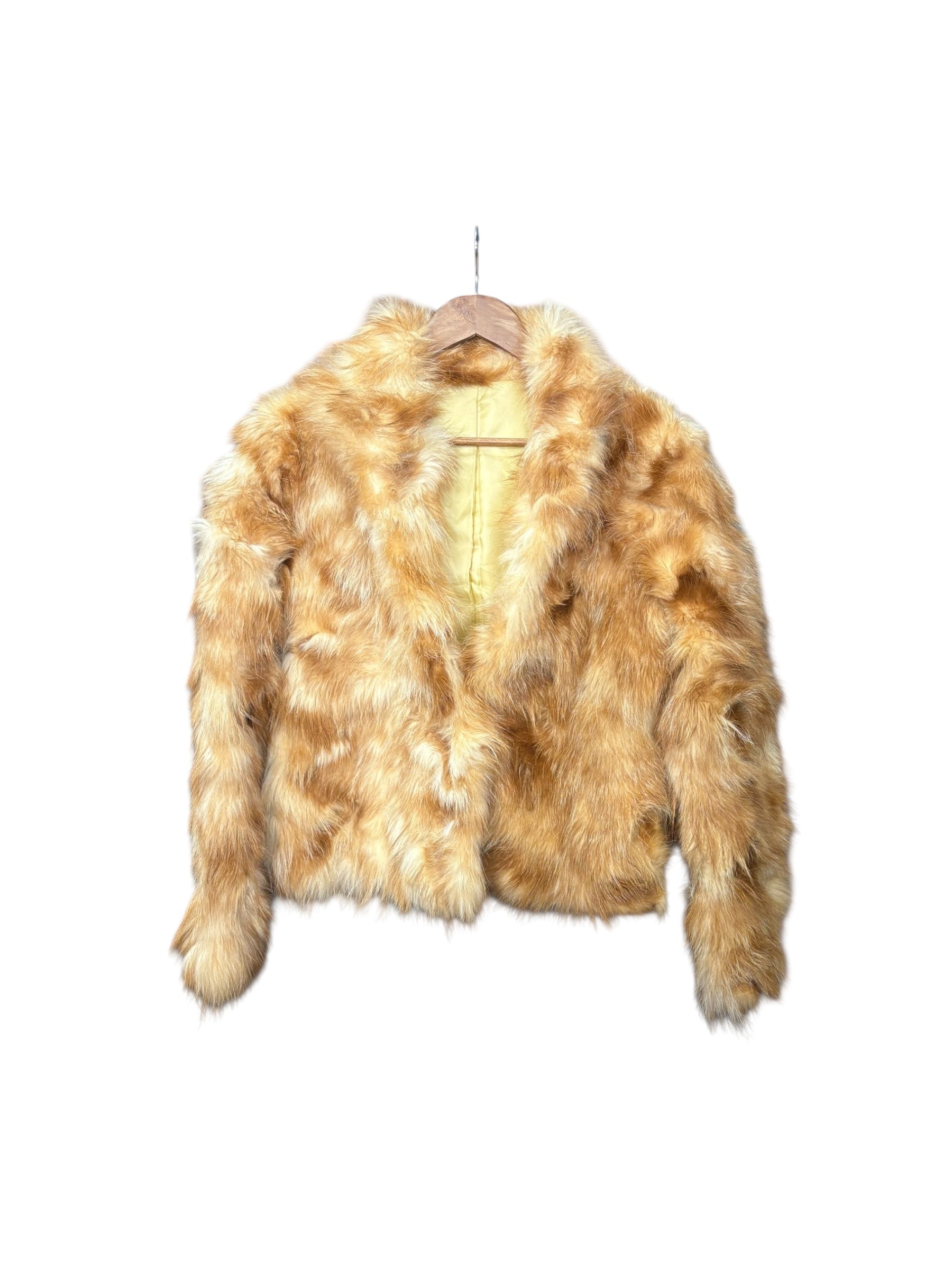 Vintage Camel Shag Fur Coat