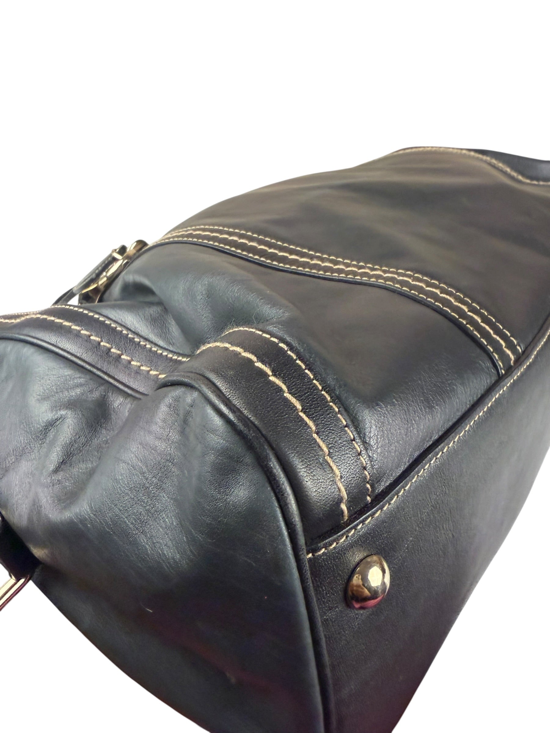 Gucci Bicolor Leather Duchessa Boston Bag
