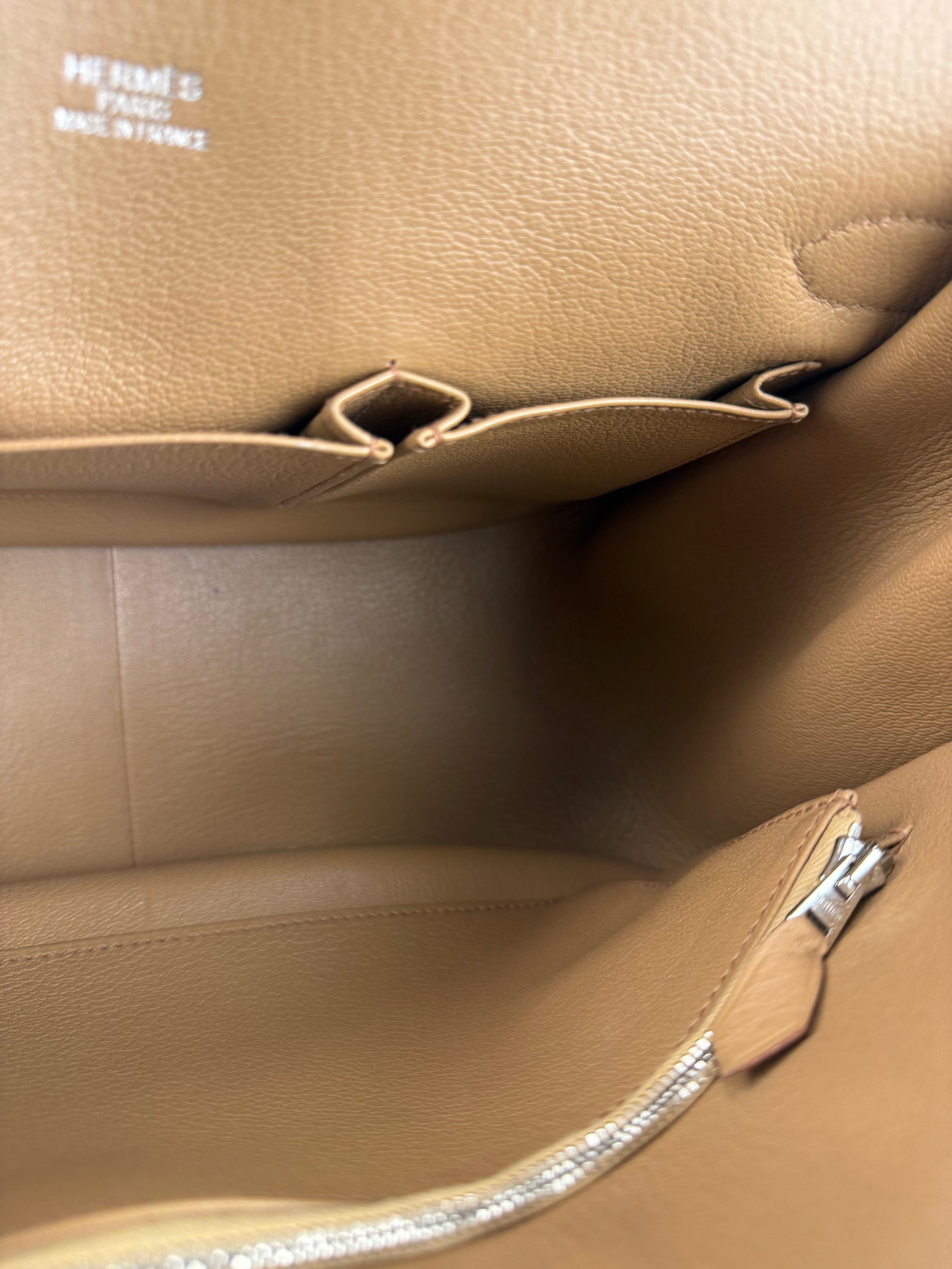 Hermes Jypsiere Tan Clemence Leather Shoulder Bag 2008