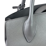 Prada Grey Saffiano Leather Two-Way Tote