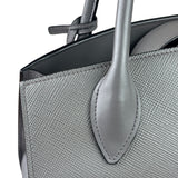 Prada Grey Saffiano Leather Two-Way Tote