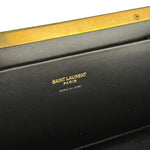 Saint Laurent Black Patent Date Charnière Minaudière Clutch