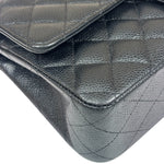 Chanel Black Quilted Caviar Double Flap Bag 2012