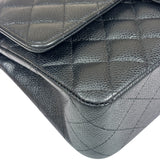Chanel Black Quilted Caviar Double Flap Bag 2012