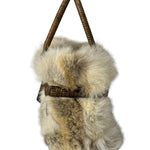 Ferragamo Vintage Fur Rattan Top Handle Bag