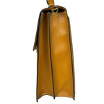 Salvatote Ferragamo Brown Leather Flap Briefcase