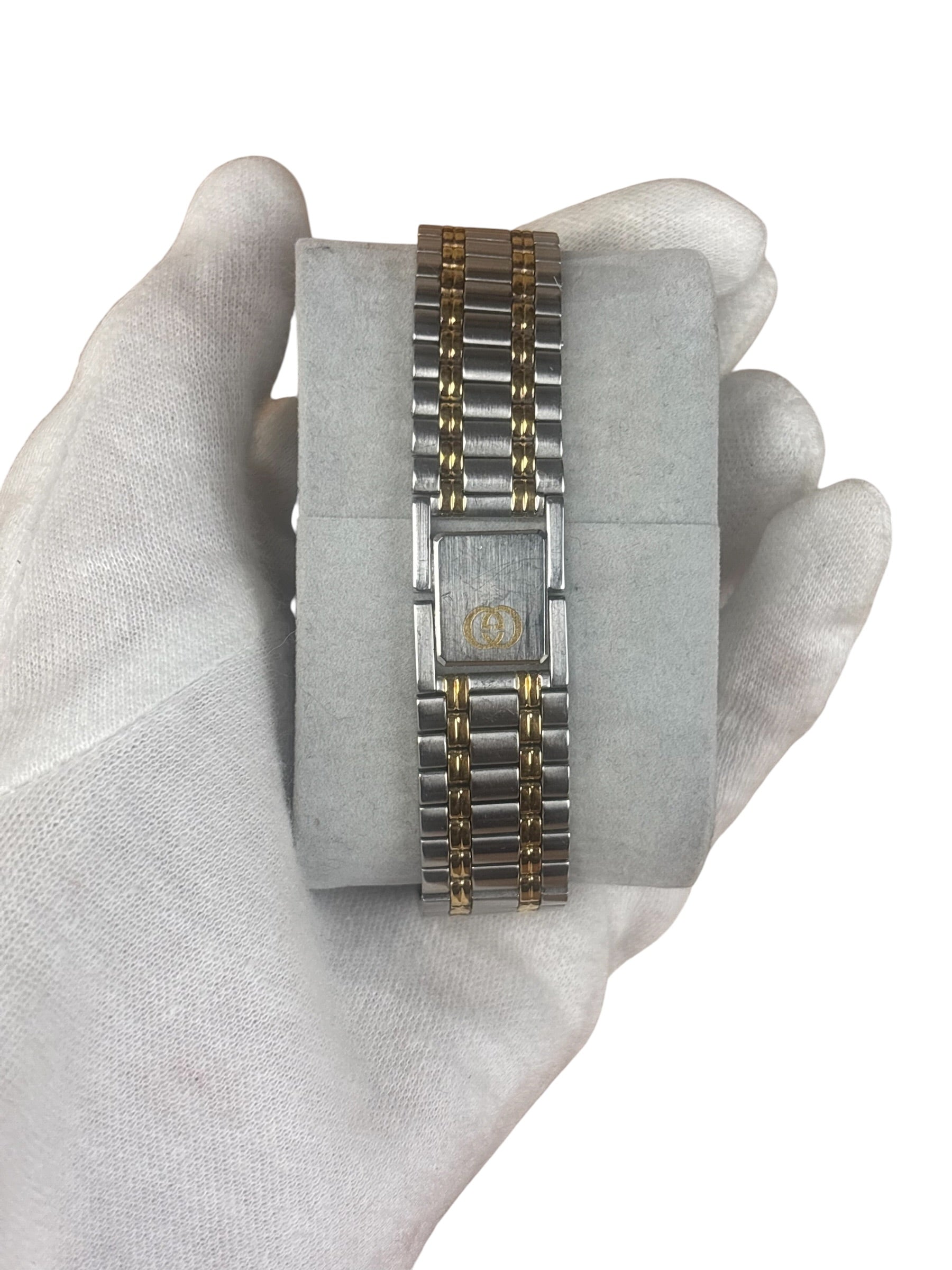 Gucci 9000L 2Tone Cream Stick Dial
