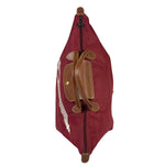 Longchamp Red Leather Trim Le Pliage Paris Eiffel Tower Tote Bag
