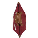 Longchamp Red Leather Trim Le Pliage Paris Eiffel Tower Tote Bag