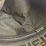 Fendi Brown Leather Trim Baguette