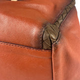 Bottega Veneta Brown Leather Intrecciato Trim Cesta Tote
