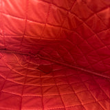 Chanel Vintage Red Leather Classics O-Case Clutch 1992