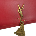 Yves Saint Laurent Red Leather Medium Kate Shoulder Bag