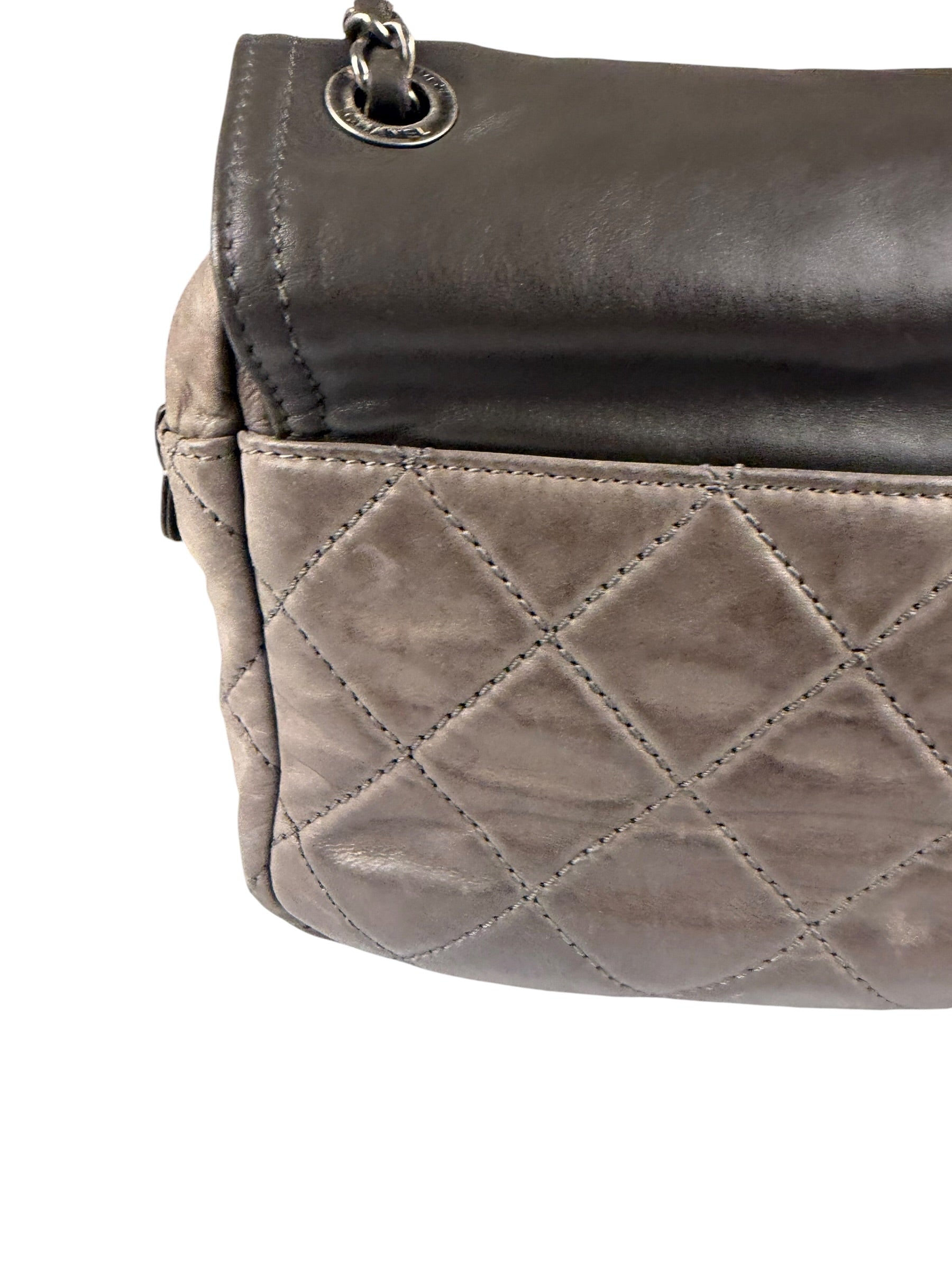 Chanel Bicolor Quilted Leather Chain Flap Bag 2011