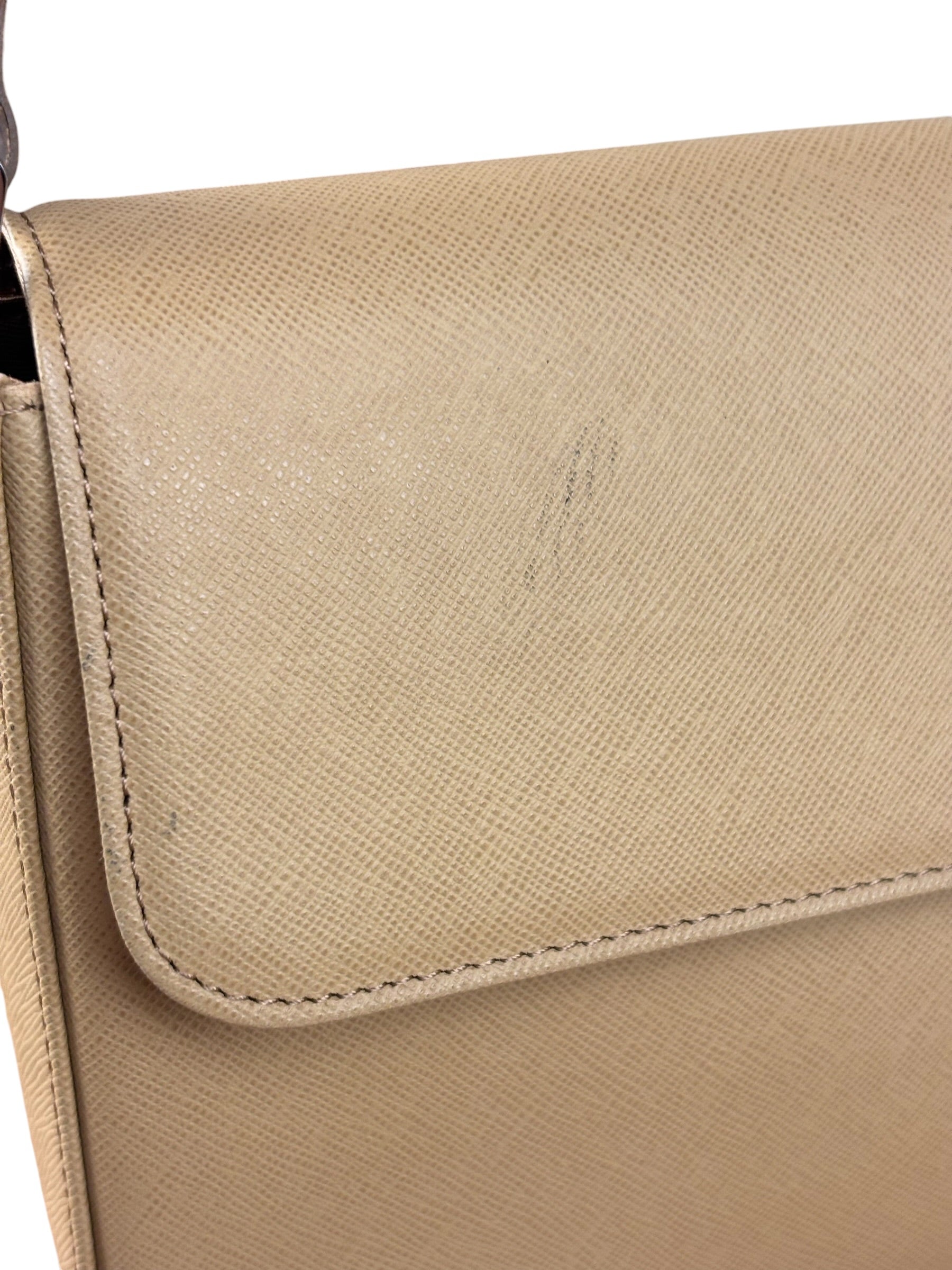Burberry Vintage Saffiano Leather Flap Shoulder Bag