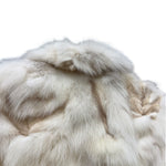 Vintage Peach John Light Ivory Tones Satin Lining Fur Coat