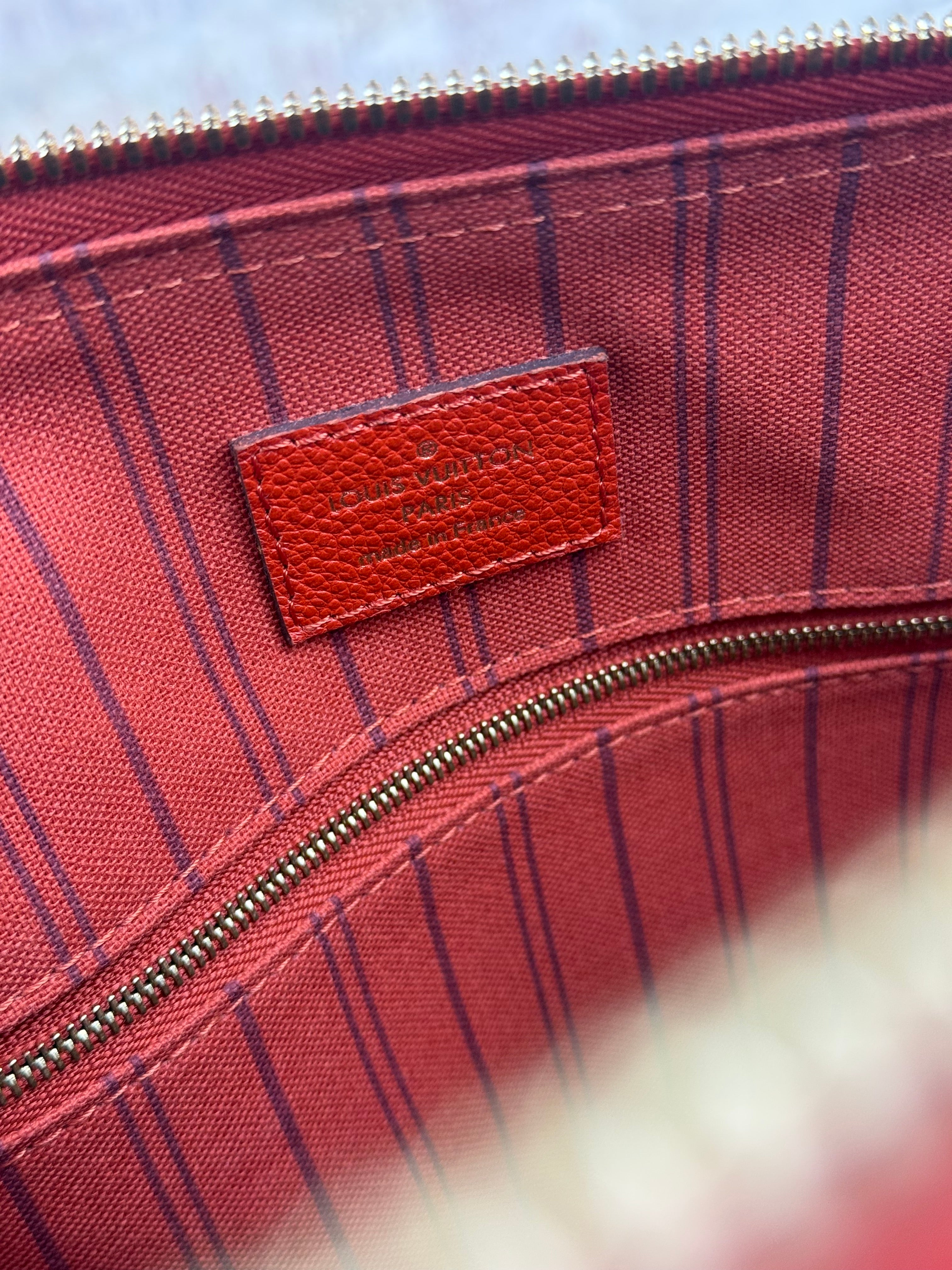 Louis Vuitton Orange Monogram Empreinte Speedy Bandouliere 30