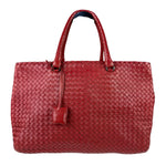 Bottega Veneta Red Intrecciato Montaigne Bag